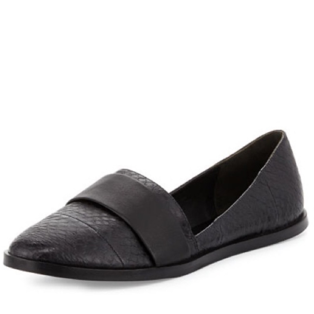 Vince Black Leather Flat Size 8.5